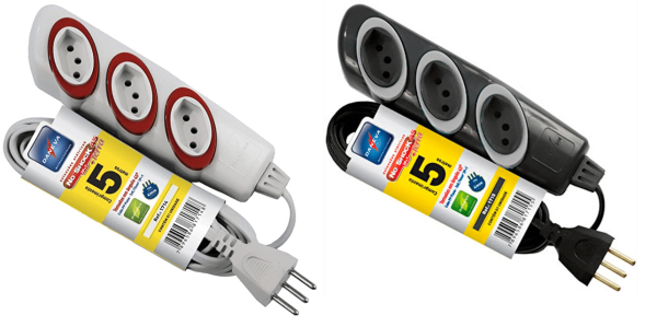 Encontraproduto.com.br - Extensão No Shock Pp 3x0.75mm 5m 1715  Grafite