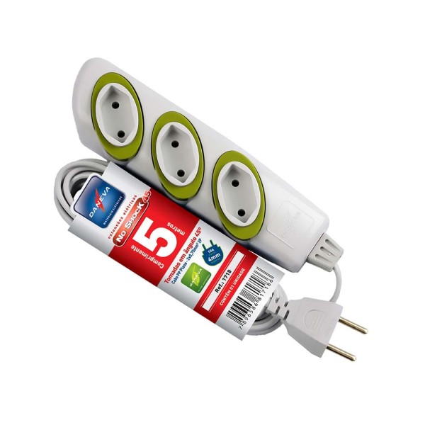 Encontraproduto.com.br - Extensão No Shock Pp 3x0.75mm 5m 2p 1718  Gelo
