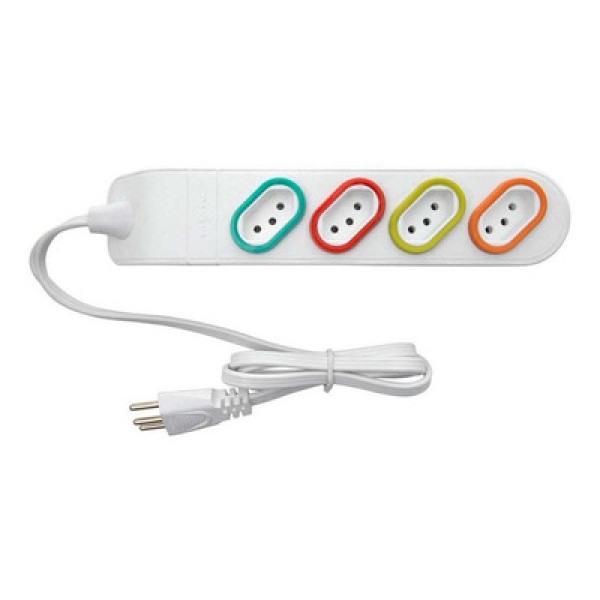 Encontraproduto.com.br - Extensão Multi Tomadas Legrand Daneva 2PxT 5 M Branco