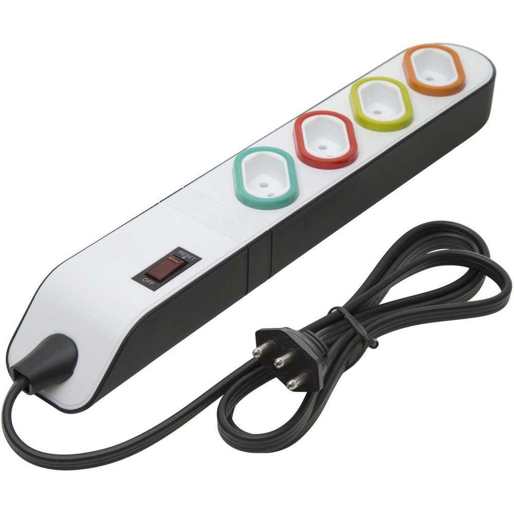 Encontraproduto.com.br - Filtro Linha Daneva 4 Tomadas 1.3 Metros 10A Preto