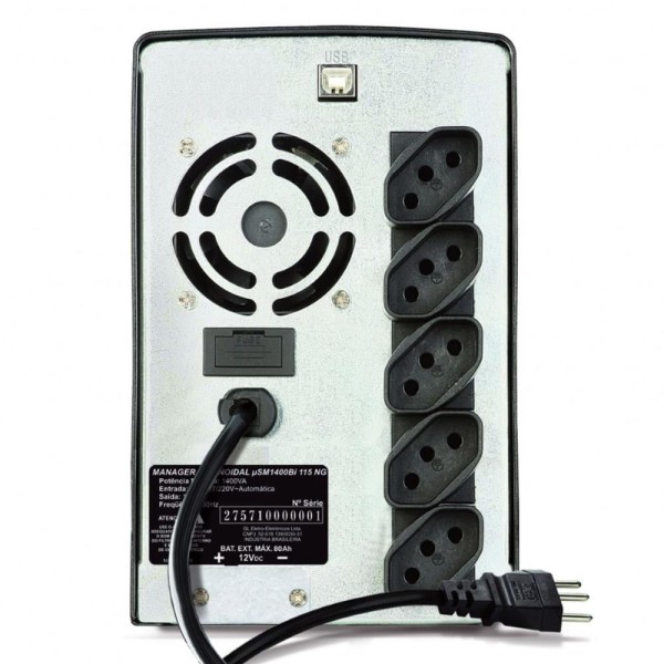 Encontraproduto.com.br - Nobreak Manager III Senoidal USM1800VA Bivolt Entrada 115/220V e Saida 115V 24VDC NG-27573