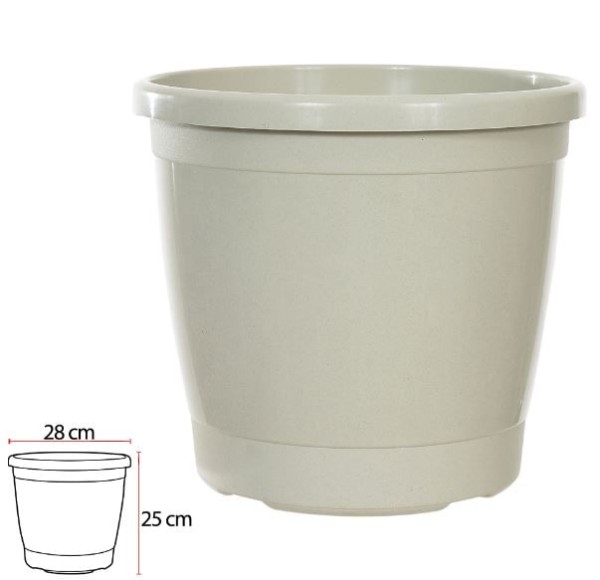 Vaso Siena 25x27cm Marfim Flor Arte