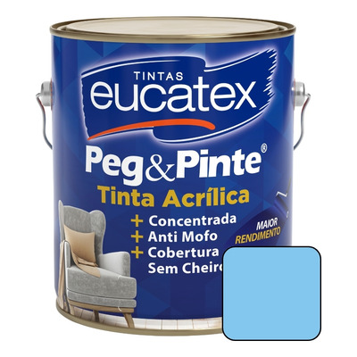 Encontraproduto.com.br - Tinta Latex Eucatex Peg Pinte Acrilico Azul Ilheus 3600ml