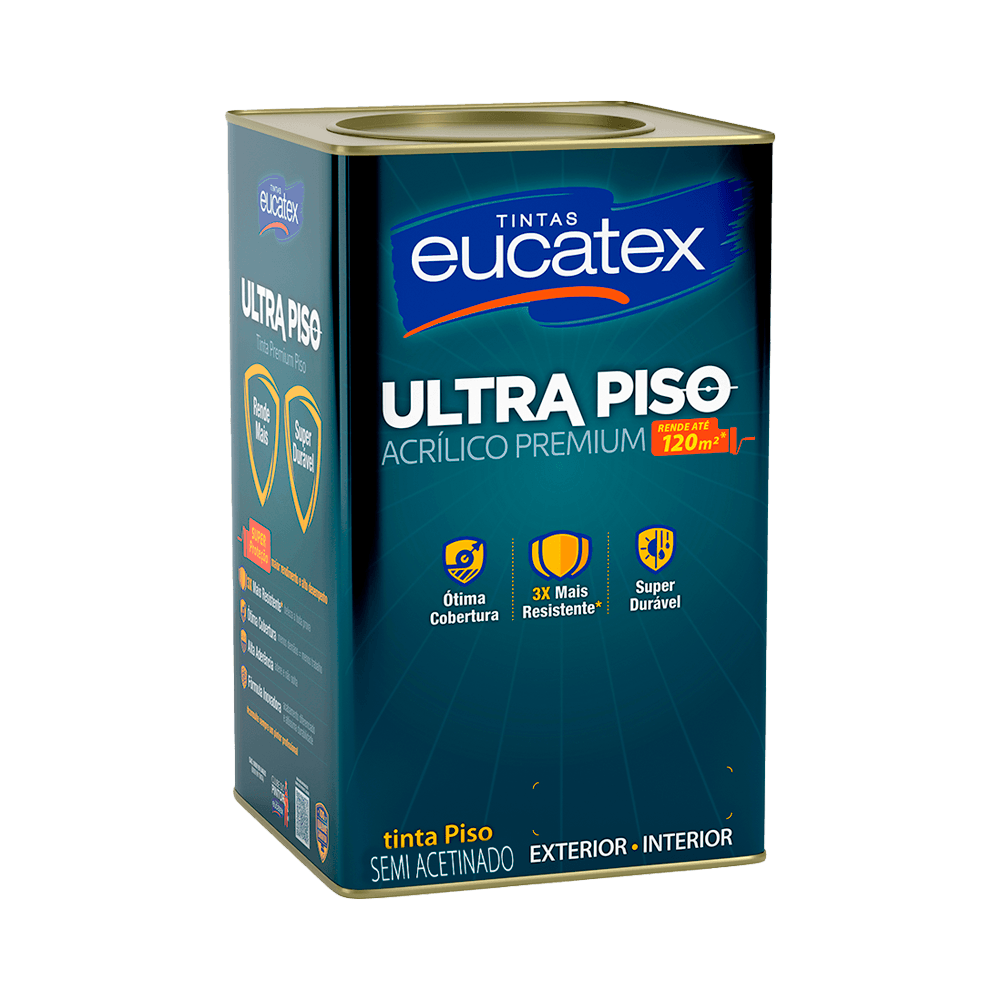 Tinta Acrílica Semiacetinado Premium Eucatex Ultra Piso 18 L