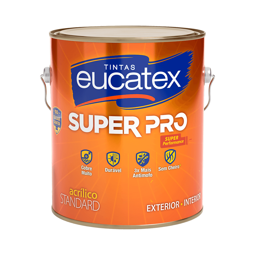 Tinta Acrílica Fosco Eucatex Super Pro 3,6 L