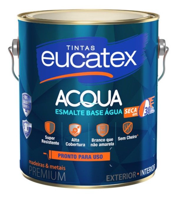 Encontraproduto.com.br - Tinta Esmalte Eucatex ACQUA Base Água Brilhante 3,6L
