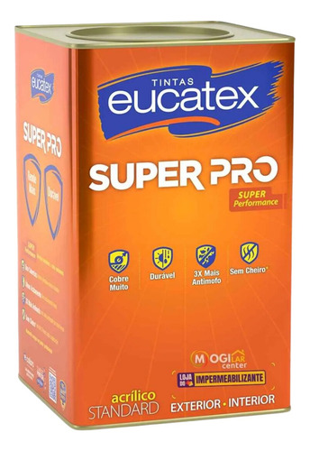Tinta Acrílica Fosco Eucatex Super Pro 18 L