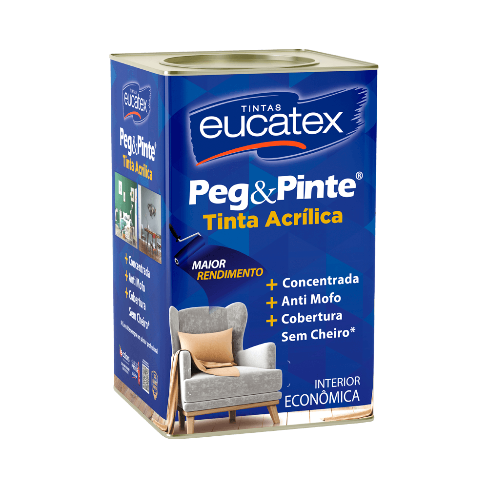 Encontraproduto.com.br - Eucatex Latex Acrílico Peg Pint Branco 18litros