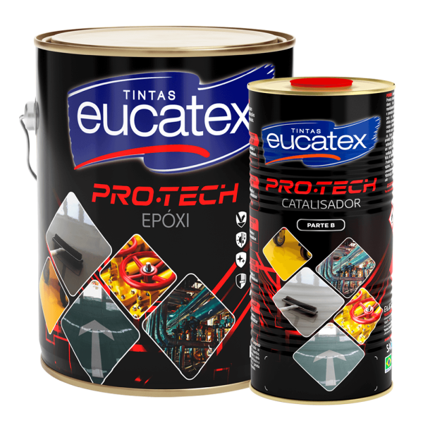 Encontraproduto.com.br - Kit Tinta Epóxi Brilhante Eucatex Pro-Tech (2,7 L + 0,9 L)