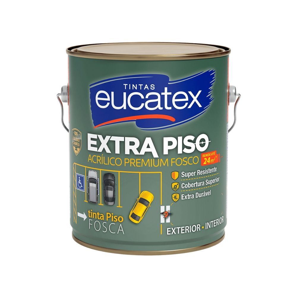 Encontraproduto.com.br - Tinta Para Piso Fosco Eucatex Premium Extra Piso 3,6 L