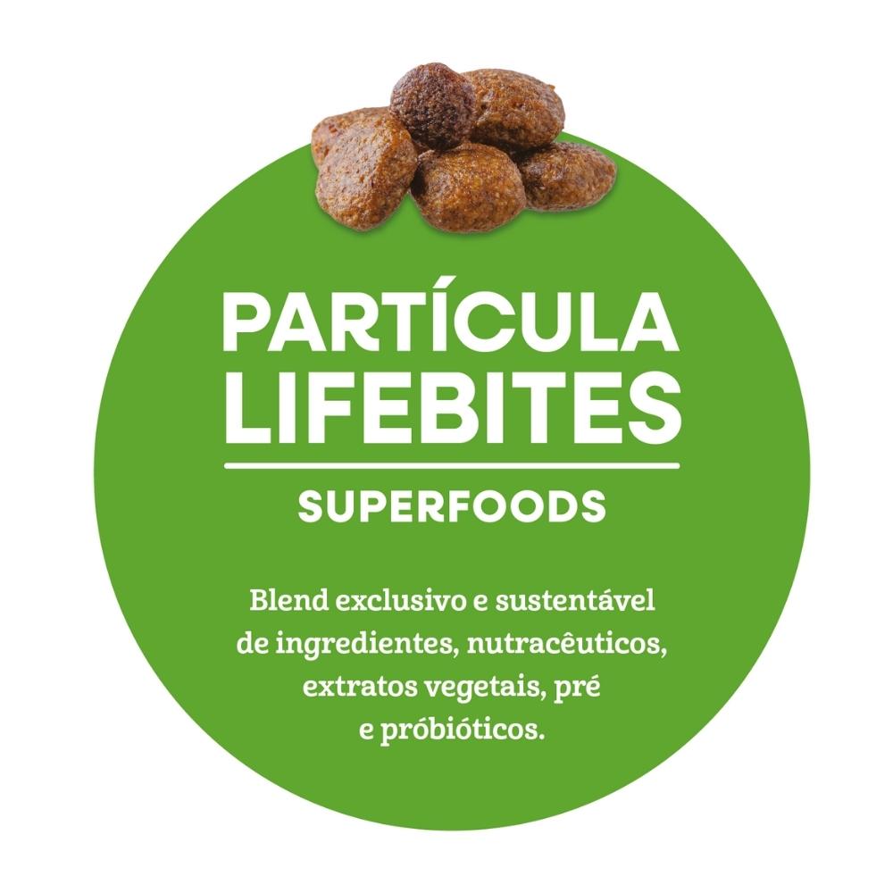 Encontraproduto.com.br - Ração Naturalis Lifebites Cães Sênior Porte Médio e Grande Peru, Frango, Legumes e Frutas