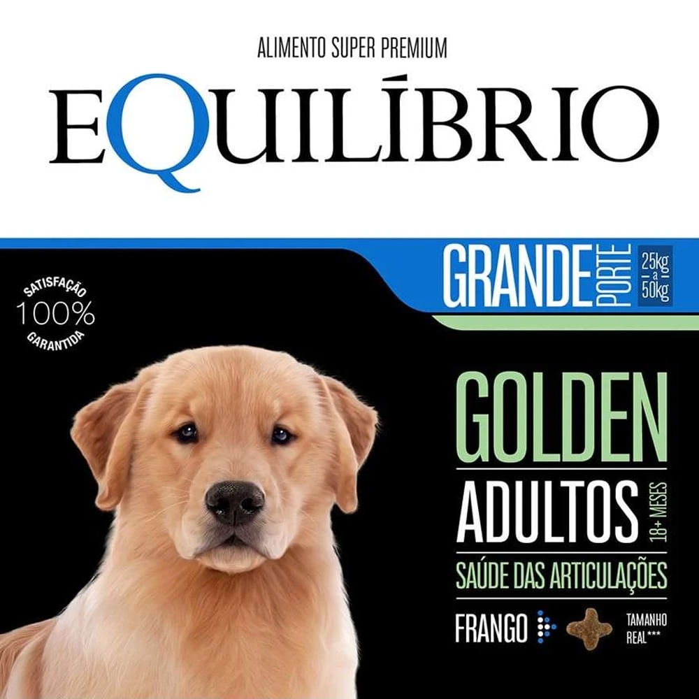 Encontraproduto.com.br - Ração Equilíbrio Golden para Cães Adultos de Porte Grande Sabor Frango 12kg
