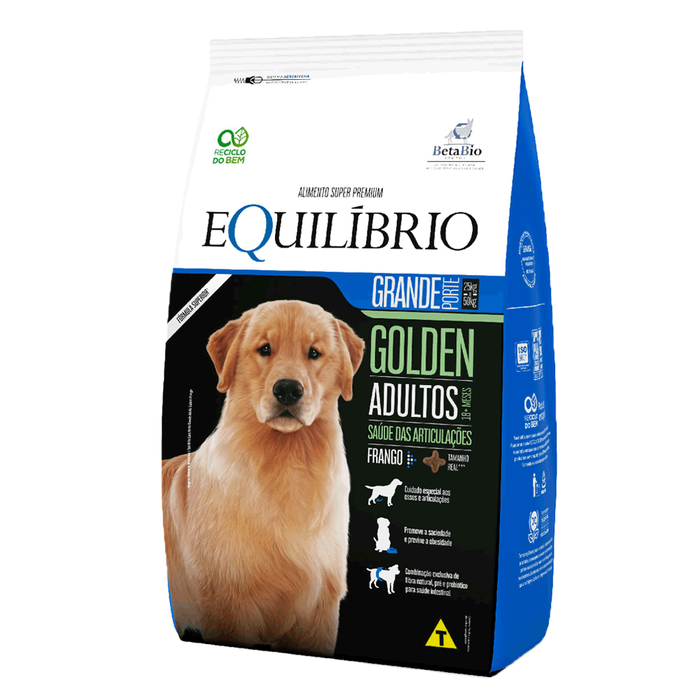 Encontraproduto.com.br - Ração Equilíbrio Golden para Cães Adultos de Porte Grande Sabor Frango 12kg