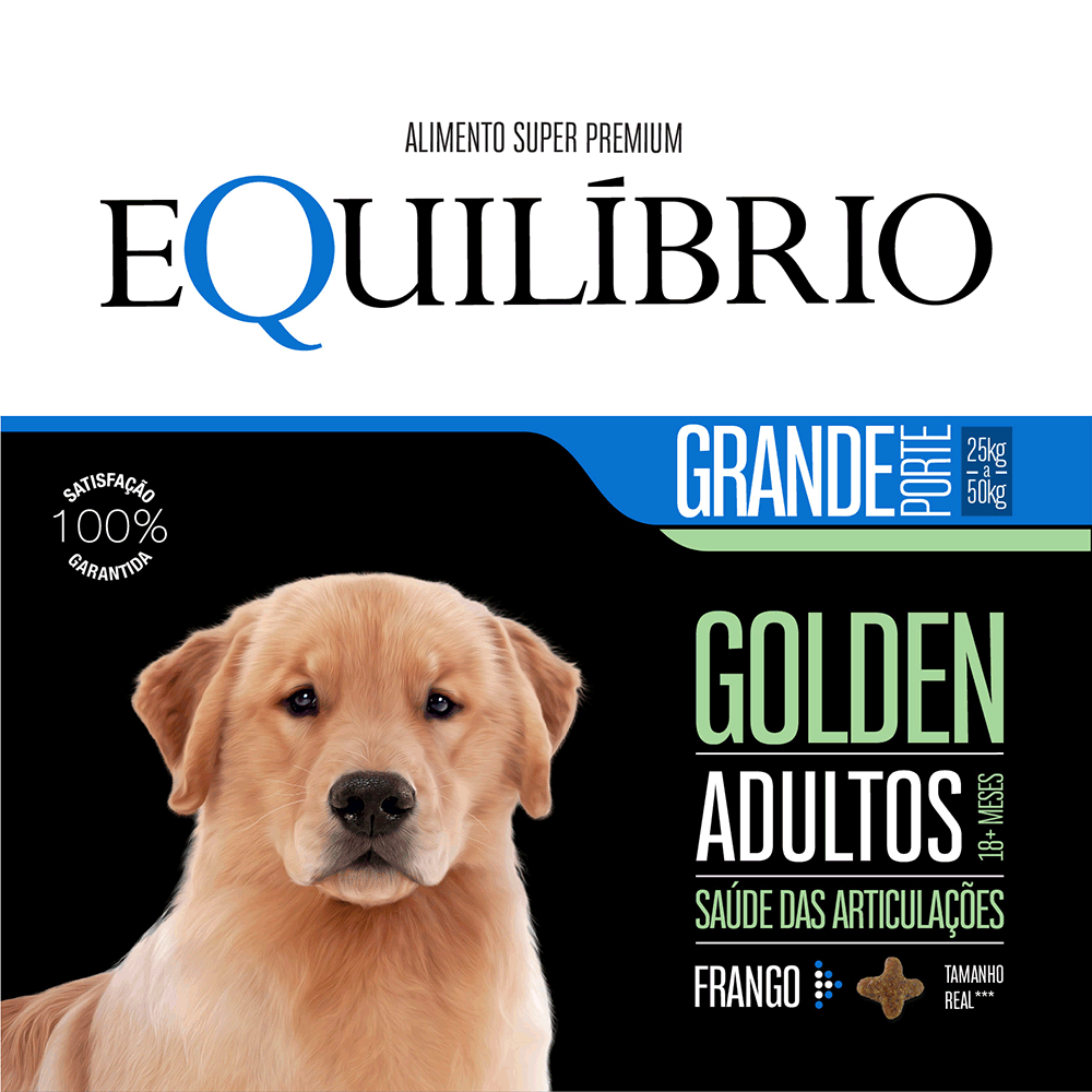 Encontraproduto.com.br - Ração Equilíbrio Golden para Cães Adultos de Porte Grande Sabor Frango 12kg