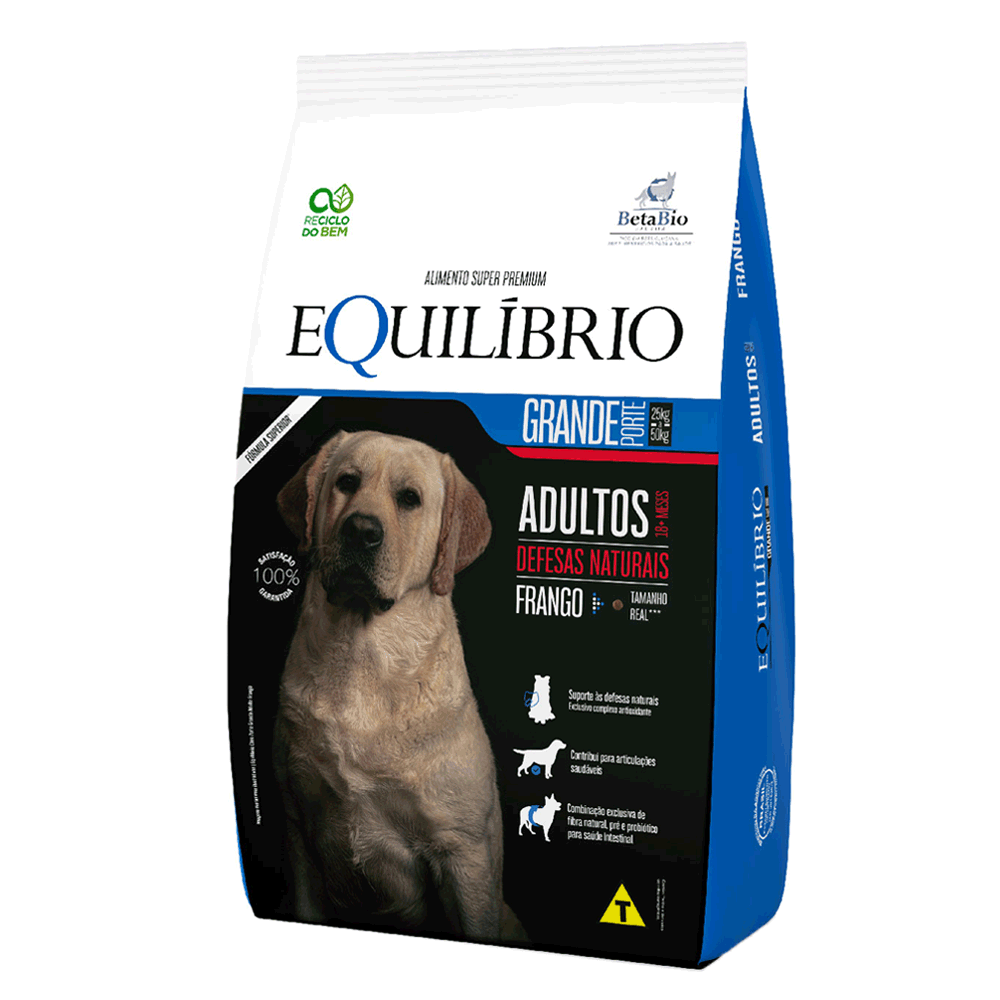 Ração Equilíbrio para Cães Adultos Porte Grande Frango