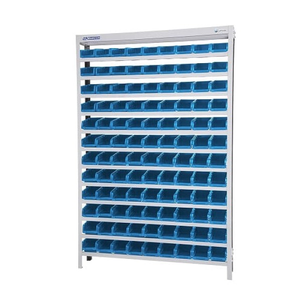 Encontraproduto.com.br - Estante Marcon Gaveta Solda Chapa Aço Com 108 Caixas Azul N.3