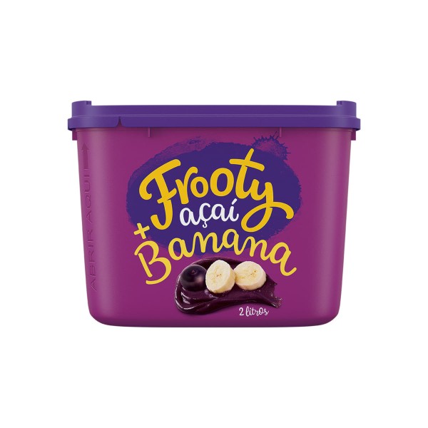 Encontraproduto.com.br - Açaí com Banana Congelado Frooty 2 Litros