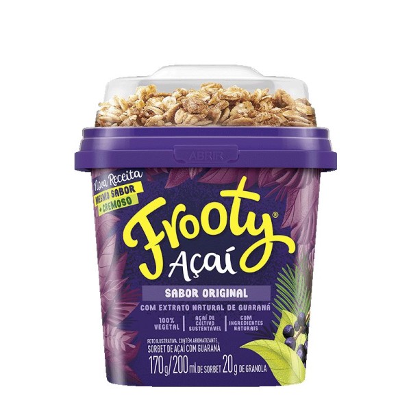 Encontraproduto.com.br - Açaí com Granola Congelado Frooty 200ml