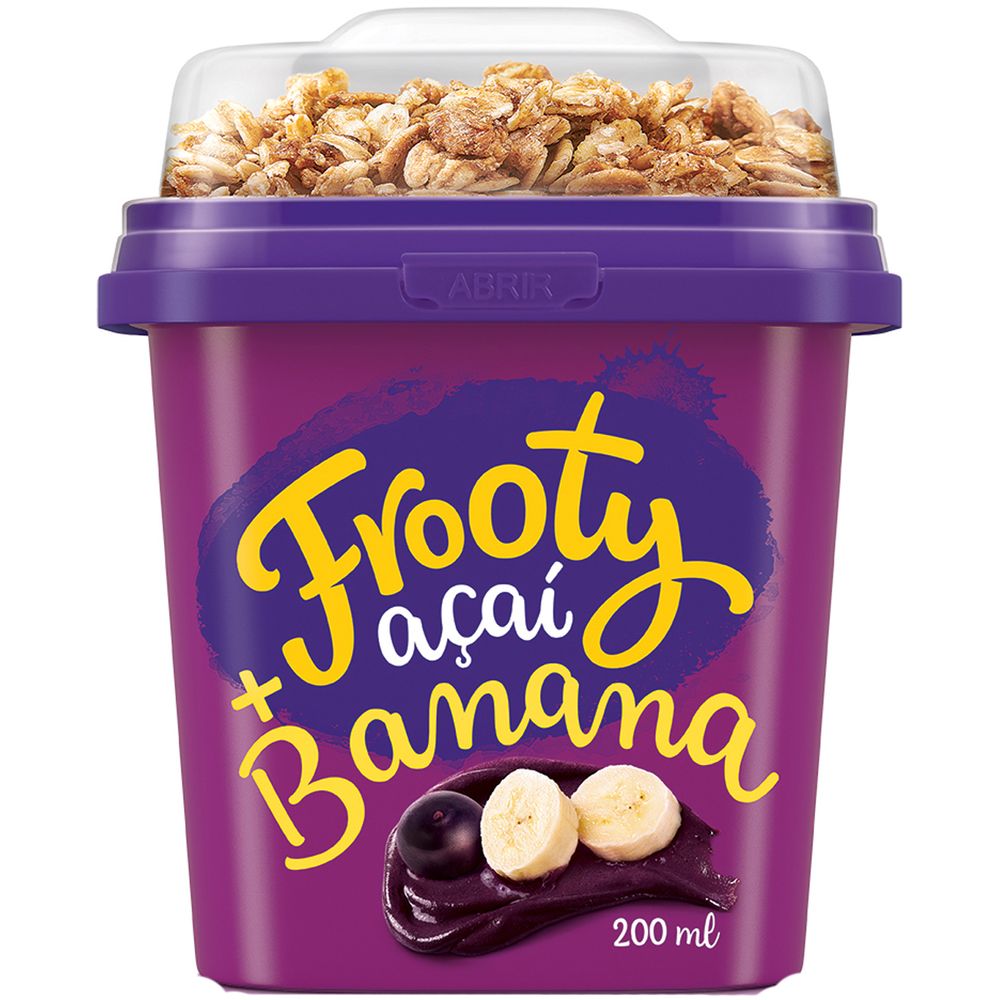 Encontraproduto.com.br - Açaí Frooty Banana com Granola Unidade com 200ml