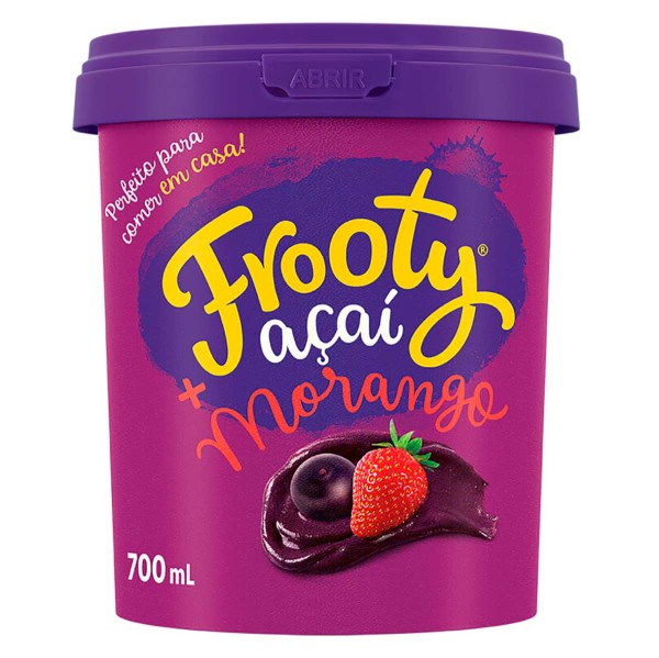 Encontraproduto.com.br - Sorbet Açaí com Morango Frooty Pote 700ml
