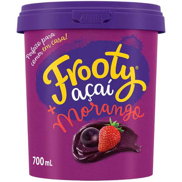 Encontraproduto.com.br - Sorbet Açaí com Morango Frooty Pote 700ml