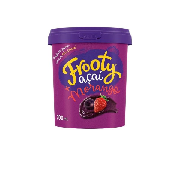 Encontraproduto.com.br - Sorbet Açaí com Morango Frooty Pote 700ml