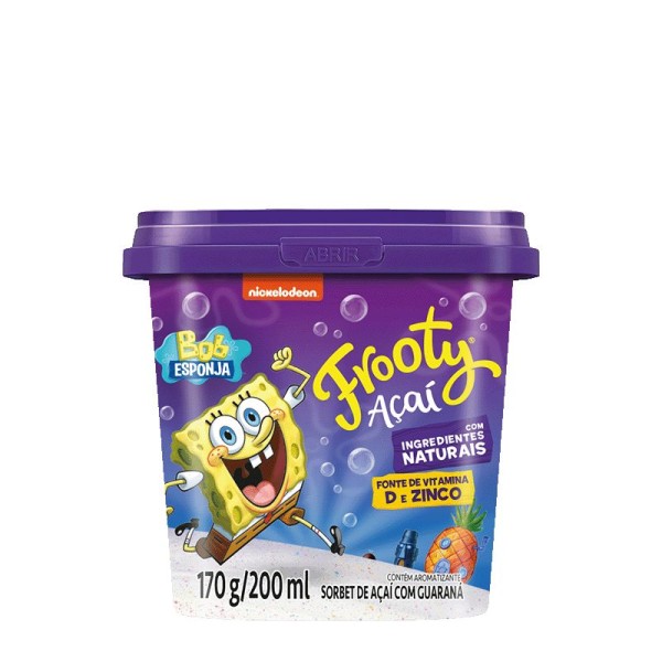 Encontraproduto.com.br - Açaí Frooty Bob Esponja Com Guaraná 200ml