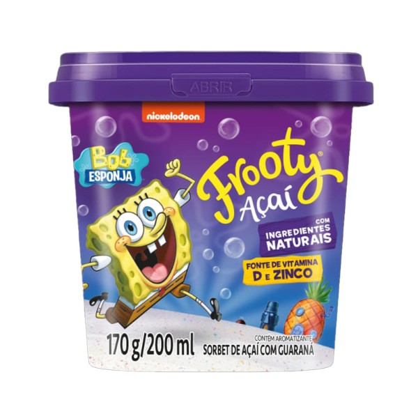 Encontraproduto.com.br - Açaí Frooty Bob Esponja Com Guaraná 200ml