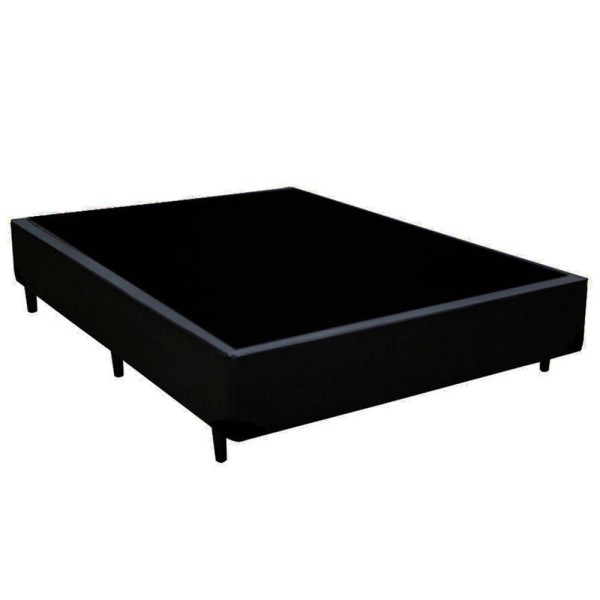 Cama Box Casal Sintético + Colchão De Espuma D33 - Sereneprime - 138cm Preto
