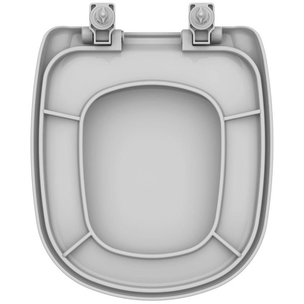 Encontraproduto.com.br - Assento Sanitário Polipropileno Soft Close Sabatini Cinza Claro para vaso Icasa