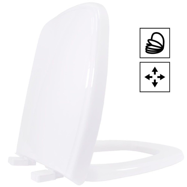 Encontraproduto.com.br - Assento Sanitário Fit/Versato Pp Evolution Soft Close Branco Tupan