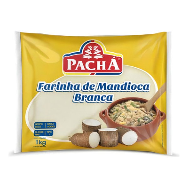 FARINHA MANDIOCA PACHA BRANCA PT 1KG