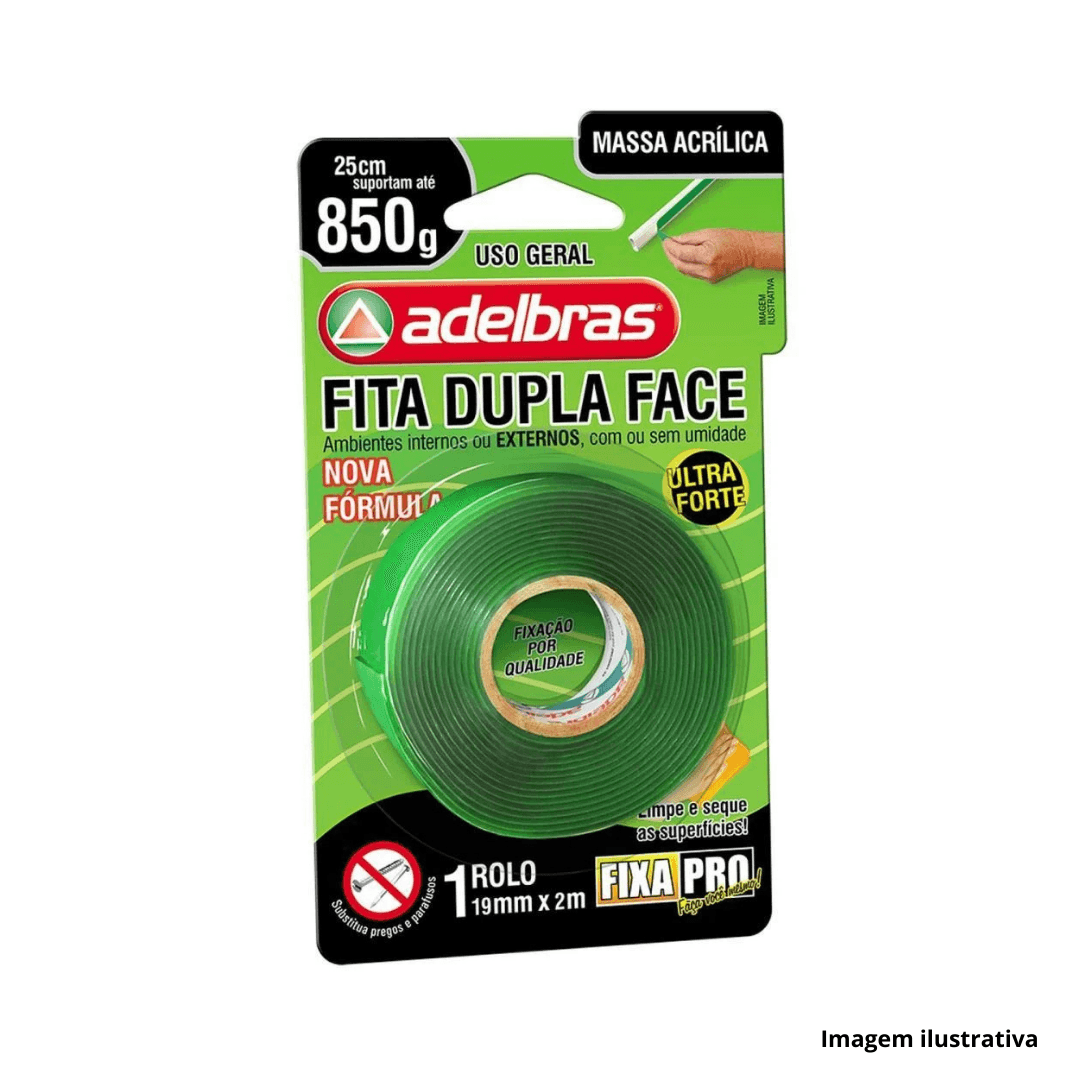 Encontraproduto.com.br - Fita Dupla Face 12 X 2M Fixa Pro Adelbras