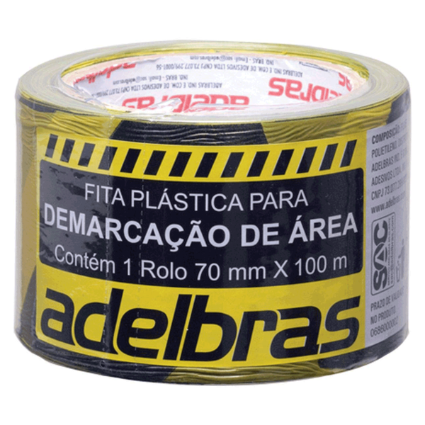 Encontraproduto.com.br - Fita Sem Adesivo Para Demarcação 70x200 Adelbras
