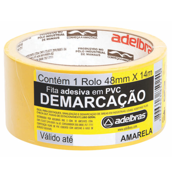 Encontraproduto.com.br - Fita Demarcação Solo Zebra 910 48mm X 14m - Adelbras