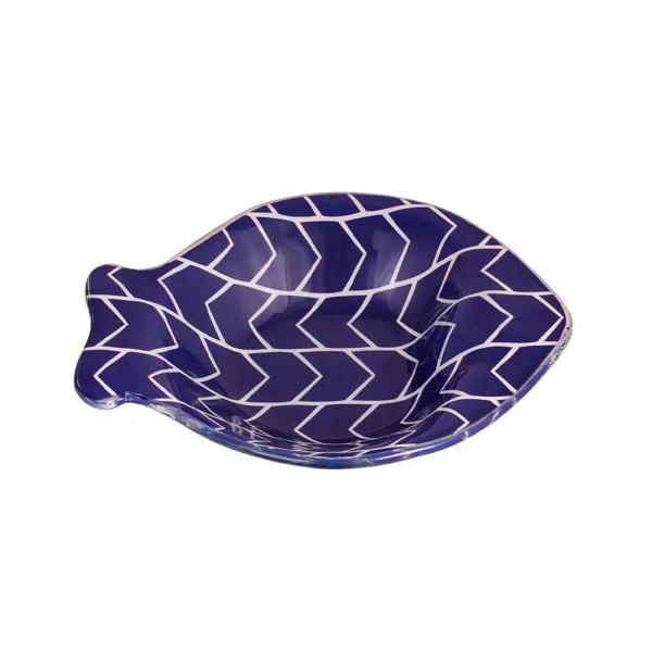 Encontraproduto.com.br - Conjunto de Petisqueiras em Vidro Le Casa Solar Peixe com 3 Peças Colorido