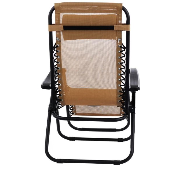 Encontraproduto.com.br - Espreguiçadeira Gravidade Zero Dobrável Premium Bege