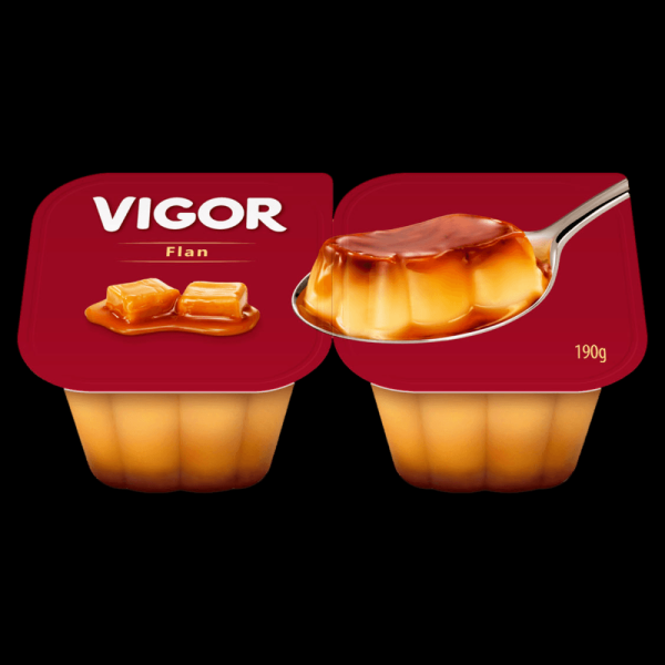 Encontraproduto.com.br - Sobremesa Flan Vigor Caramelo Embalagem com 190g