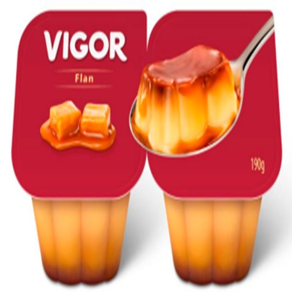 Encontraproduto.com.br - Sobremesa Flan Vigor Caramelo Embalagem com 190g