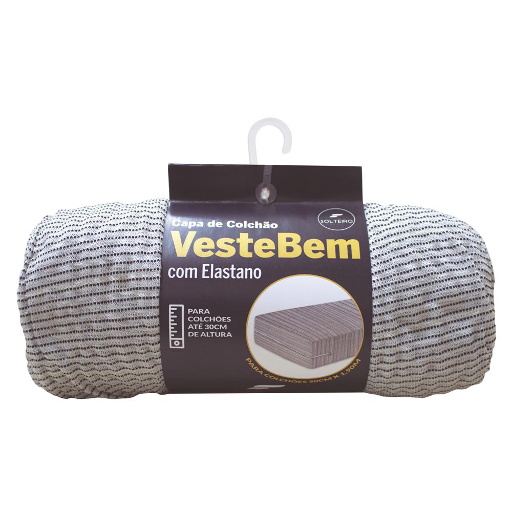 Encontraproduto.com.br - Capa De Colchão Veste Bem Com Elastano Solteiro 90cm x 1,90m