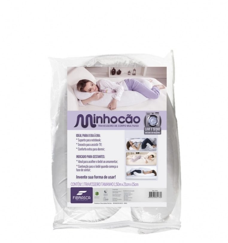 Encontraproduto.com.br - Travesseiro Multiuso Minhocão Fibrasca 4178 1.50mx21cm