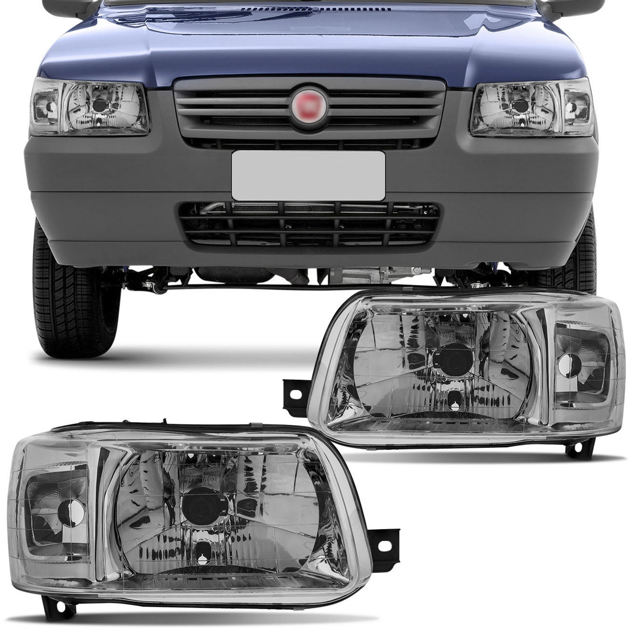 Farol Uno Fiorino 2004 2005 2006 2007 2008 2009 2010 2011 2012 2013 2014 Pit Bull Pisca Embutido