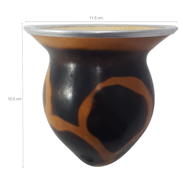 Encontraproduto.com.br - Cuia Para Chimarrão Tererê Mate Tradicional Porongo Sem Pé Malhada