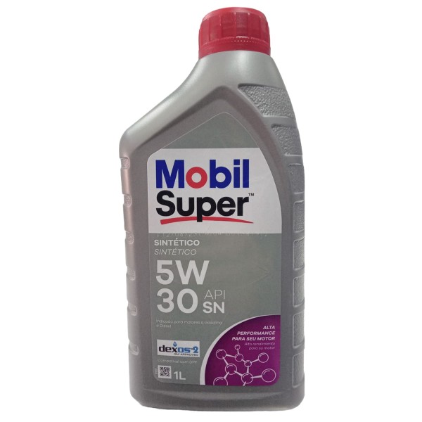 Encontraproduto.com.br - Óleo Lubrificante do Motor Mobil Super 5W30 API SN Sintético Diesel Dexos 2 - 1L