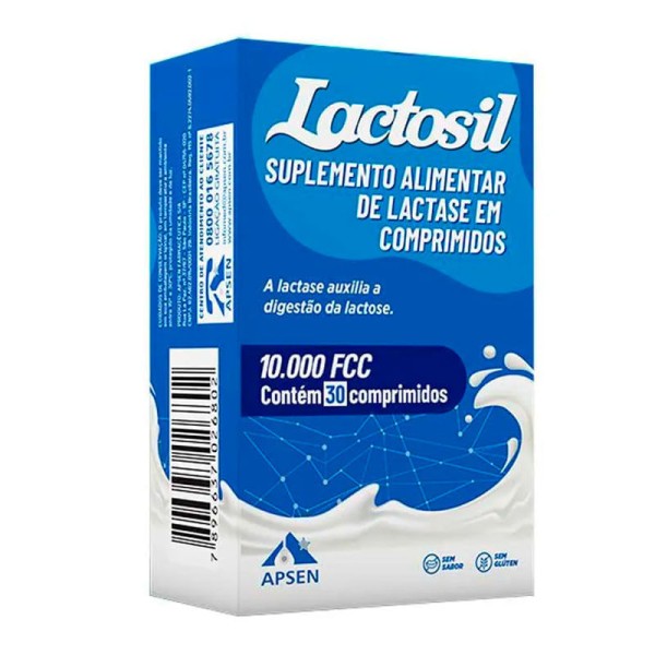 Encontraproduto.com.br - Lactosil 10.000 FCC Lactase 30 Comprimidos