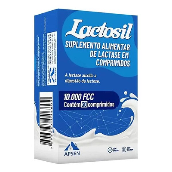 Encontraproduto.com.br - Lactosil 10.000 FCC Lactase 30 Comprimidos
