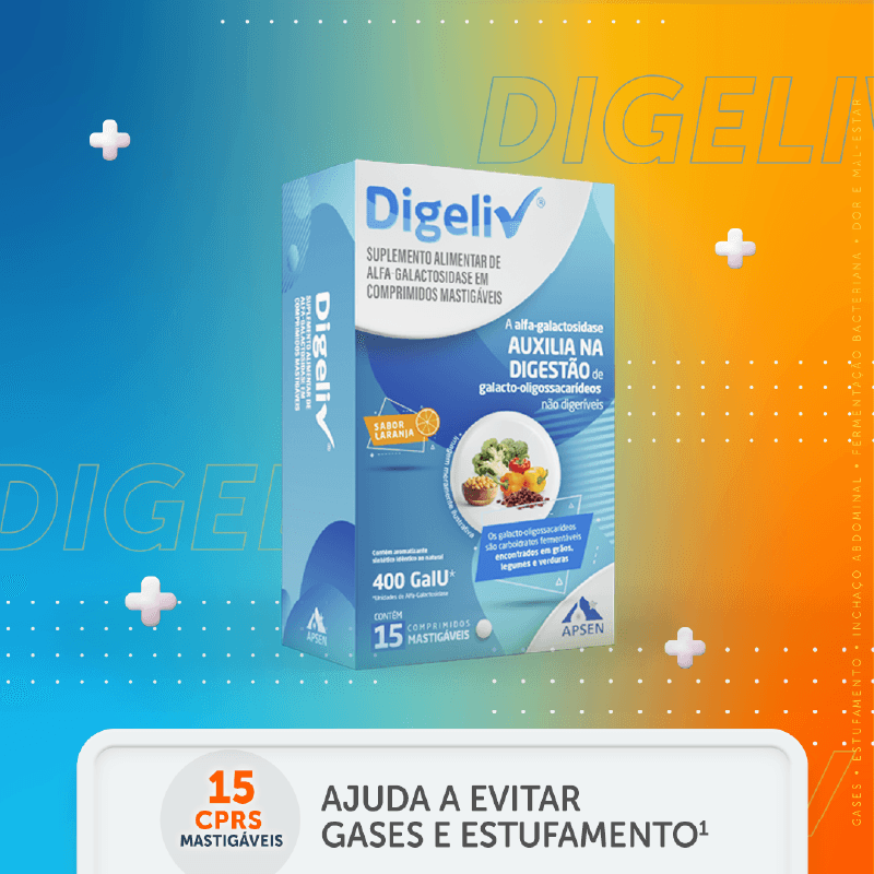 Encontraproduto.com.br - Digeliv 400gaiu Com 15 Comprimidos Mastigáveis