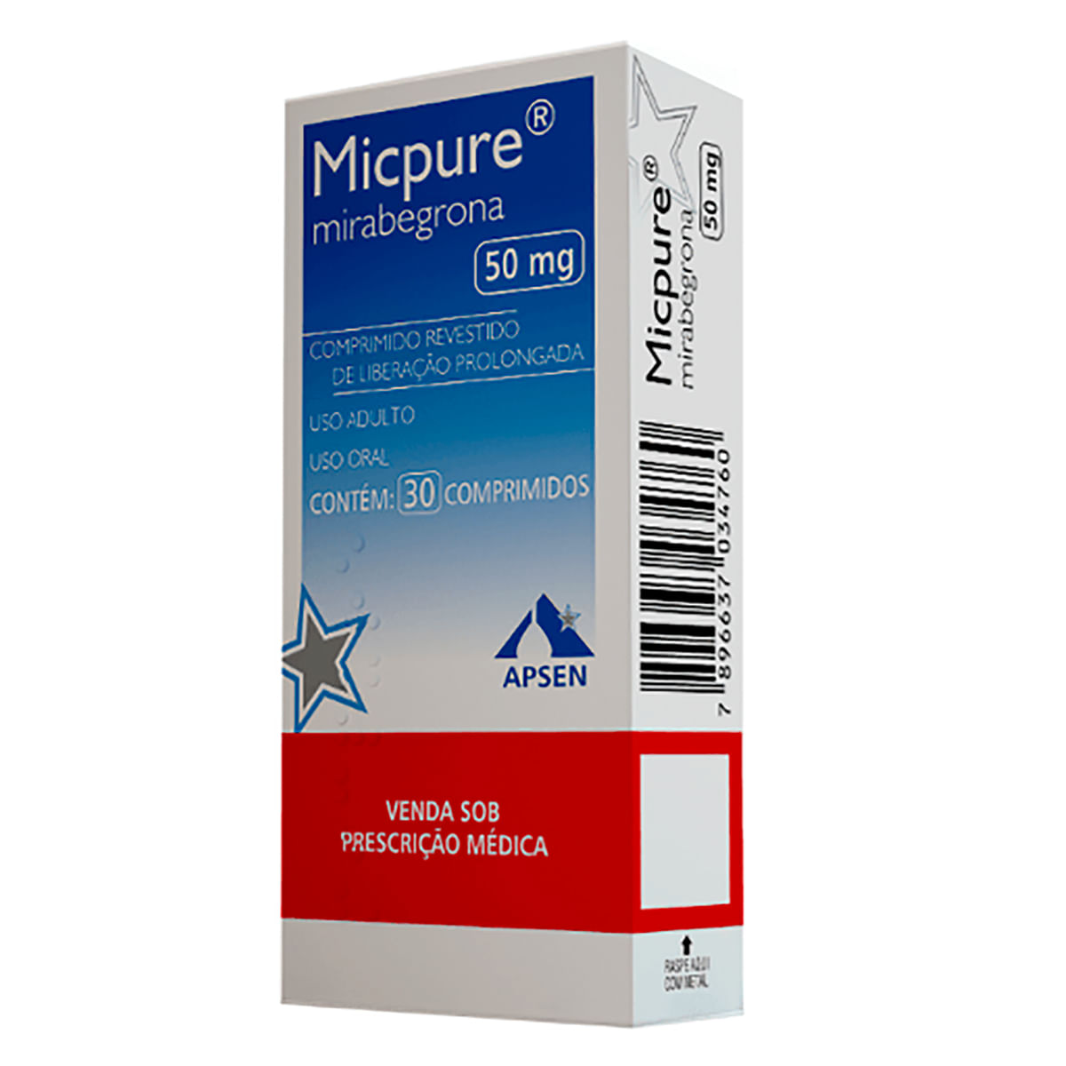 Encontraproduto.com.br - Micpure Mirabegrona 50mg Com 30 Comprimidos Apsen