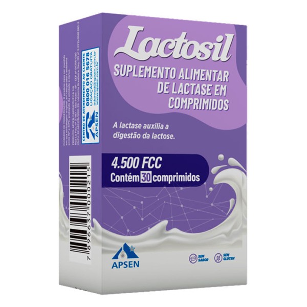 Encontraproduto.com.br - Lactosil 4.500 Fcc Alu Lactose Com 30 Comprimidos
