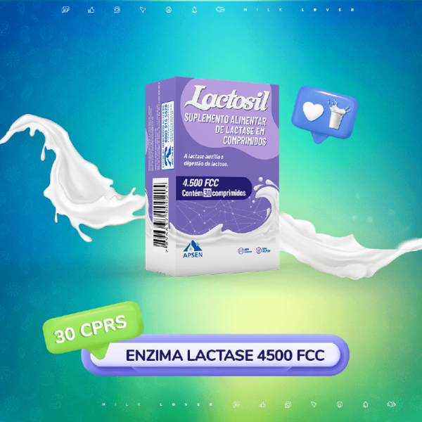 Encontraproduto.com.br - Lactosil 4.500 Fcc Alu Lactose Com 30 Comprimidos